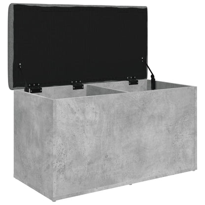Panca Portaoggetti Grigio Cemento 82x42x45 cm Legno Multistrato | homemem39