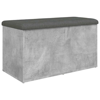 Panca Portaoggetti Grigio Cemento 82x42x45 cm Legno Multistrato | homemem39