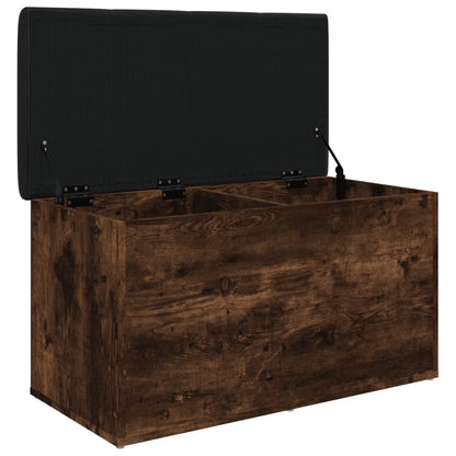 Panca Portaoggetti Rovere Fumo 82x42x45 cm Legno Multistrato | homemem39