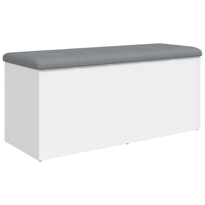 Panca contenitore bianca 102x42x45 cm in legno ingegnerizzato | homemem39