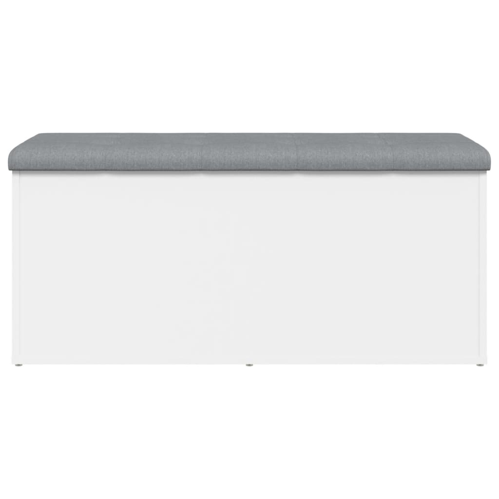 Panca contenitore bianca 102x42x45 cm in legno ingegnerizzato