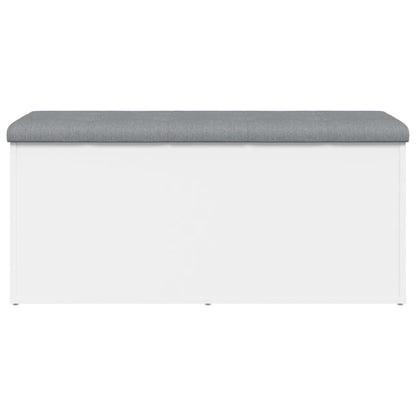 Panca contenitore bianca 102x42x45 cm in legno ingegnerizzato