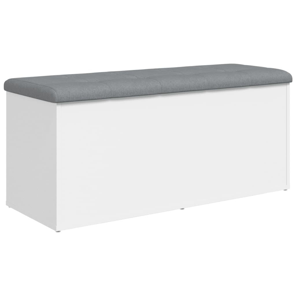 Panca contenitore bianca 102x42x45 cm in legno ingegnerizzato | homemem39