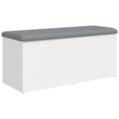 Panca contenitore bianca 102x42x45 cm in legno ingegnerizzato | homemem39