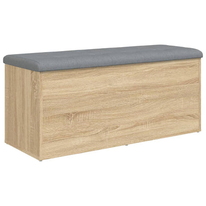 Panca contenitore in rovere Sonoma 102x42x45 cm in legno ingegnerizzato | homemem39