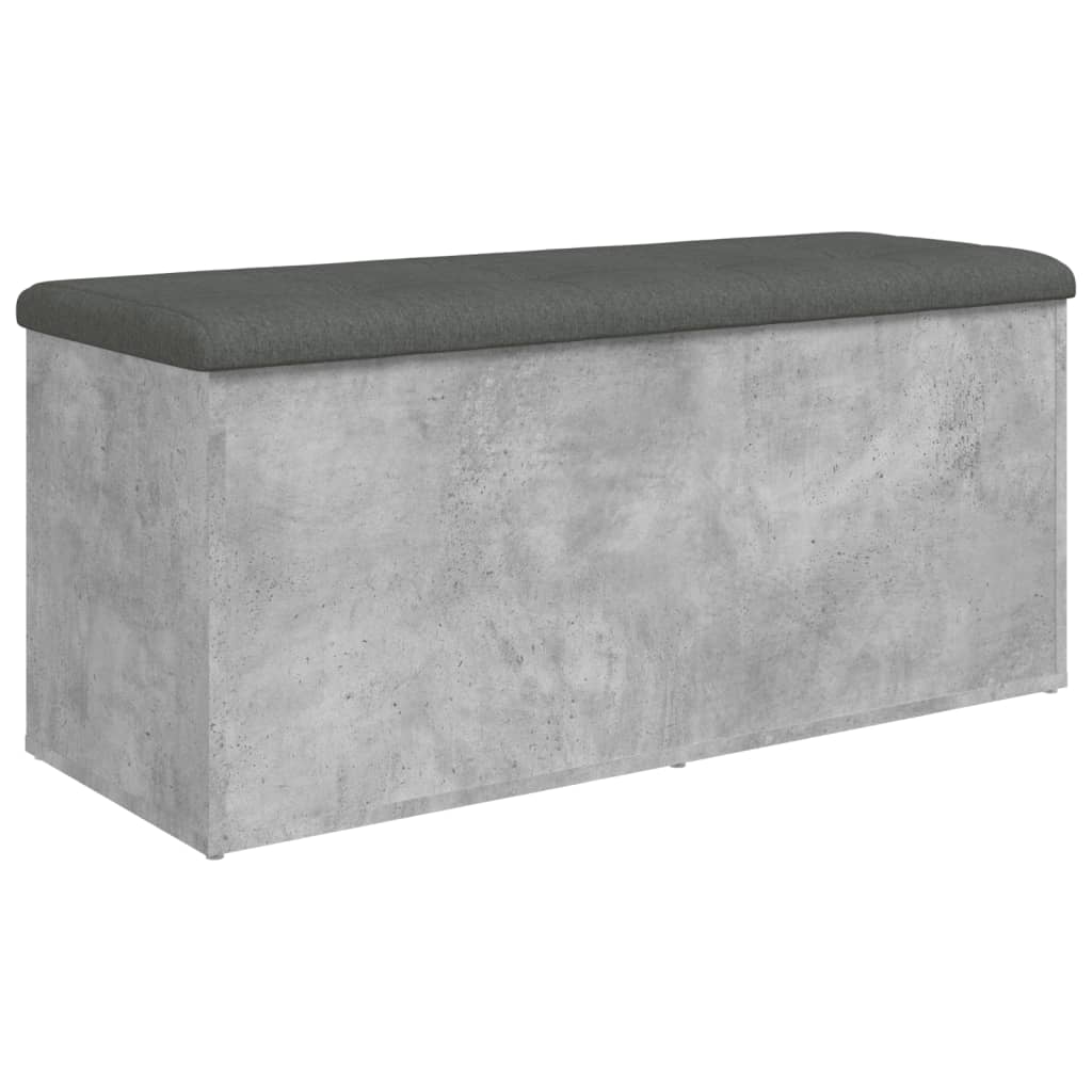 Panca Portaoggetti Grigio Cemento 102x42x45cm Legno Multistrato - homemem39