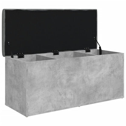 Panca Portaoggetti Grigio Cemento 102x42x45cm Legno Multistrato | homemem39