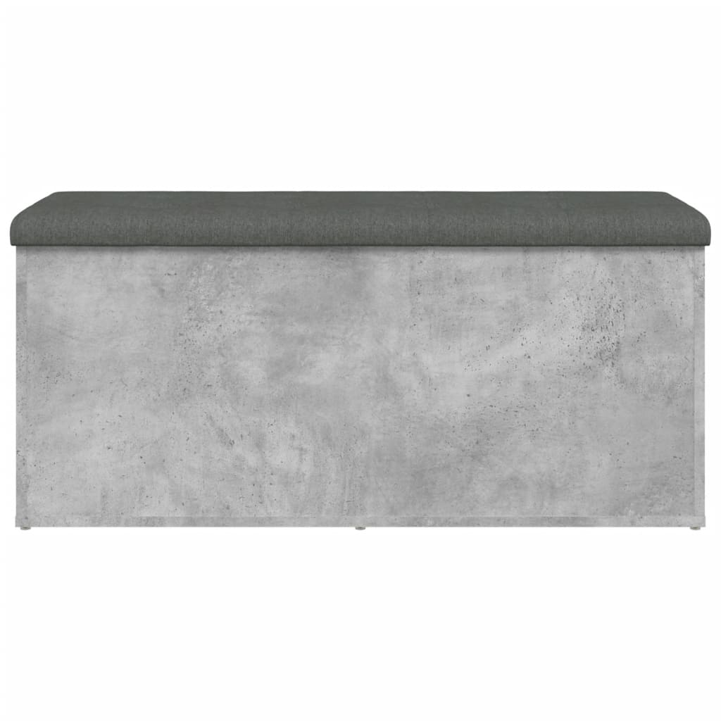 Panca Portaoggetti Grigio Cemento 102x42x45cm Legno Multistrato - homemem39