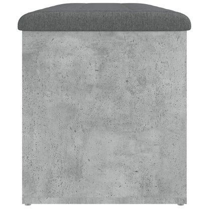Panca Portaoggetti Grigio Cemento 102x42x45cm Legno Multistrato - homemem39