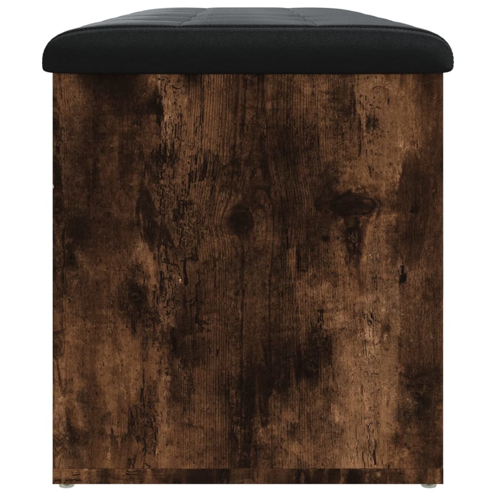 Panca Portaoggetti Rovere Fumo 102x42x45 cm Legno Multistrato