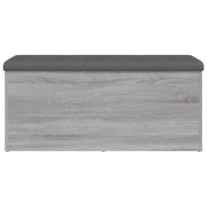 Panca Portaoggetti Grigio Sonoma 102x42x45 cm Legno Multistrato | homemem39
