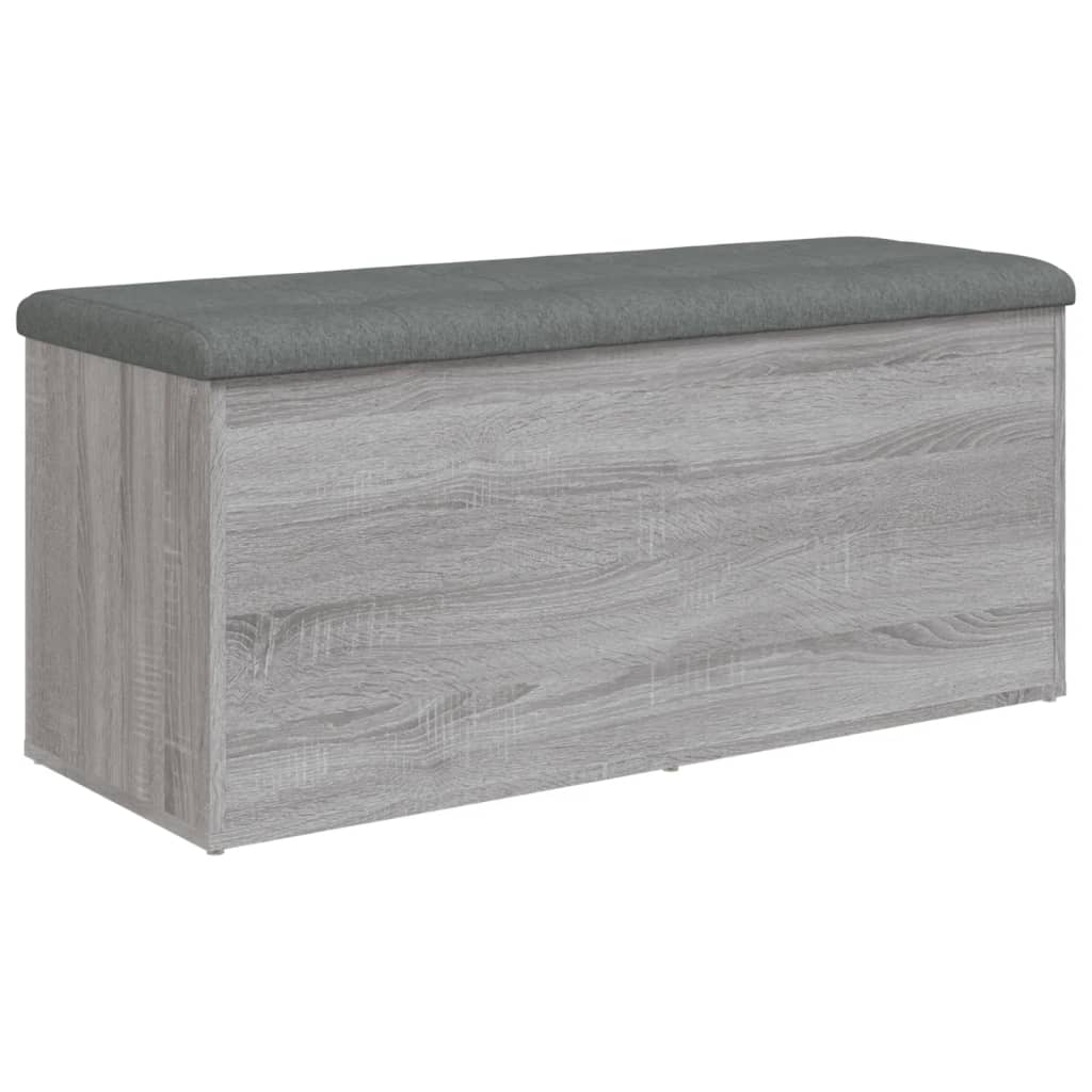 Panca Portaoggetti Grigio Sonoma 102x42x45 cm Legno Multistrato | homemem39