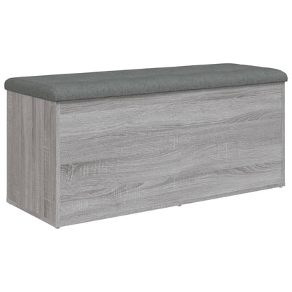Panca Portaoggetti Grigio Sonoma 102x42x45 cm Legno Multistrato | homemem39