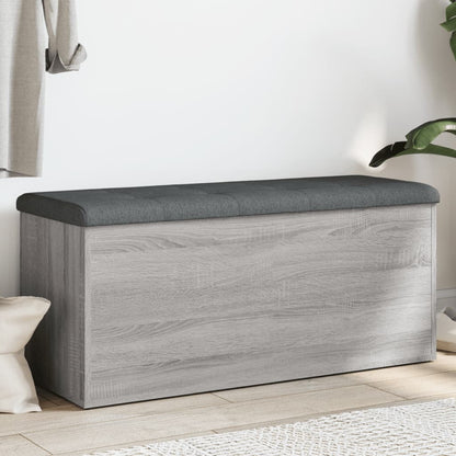 Panca Portaoggetti Grigio Sonoma 102x42x45 cm Legno Multistrato | homemem39