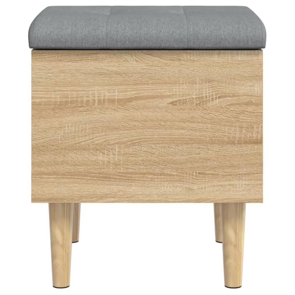 Panca Portaoggetti Rovere Sonoma 42x42x46 cm Legno Multistrato