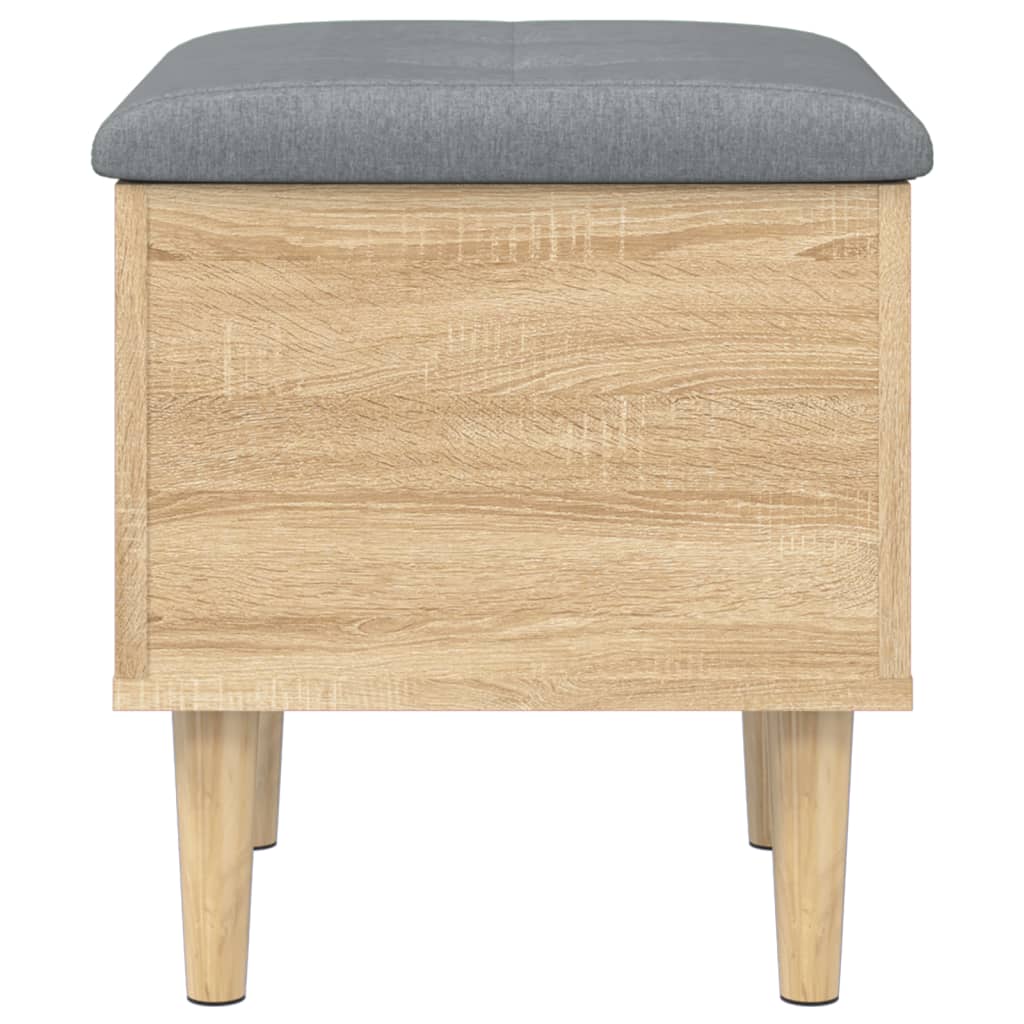 Panca Portaoggetti Rovere Sonoma 42x42x46 cm Legno Multistrato