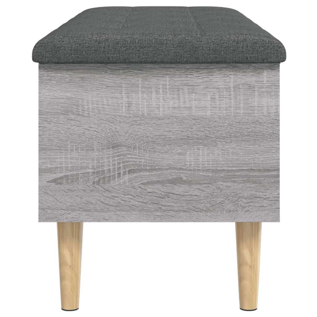 Panca Portaoggetti Grigio Sonoma 102x42x46 cm Legno Multistrato | homemem39
