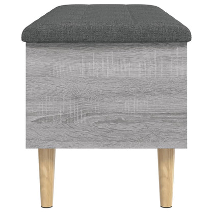 Panca Portaoggetti Grigio Sonoma 102x42x46 cm Legno Multistrato | homemem39