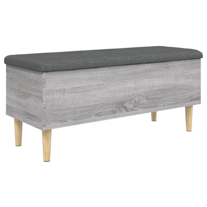 Panca Portaoggetti Grigio Sonoma 102x42x46 cm Legno Multistrato | homemem39