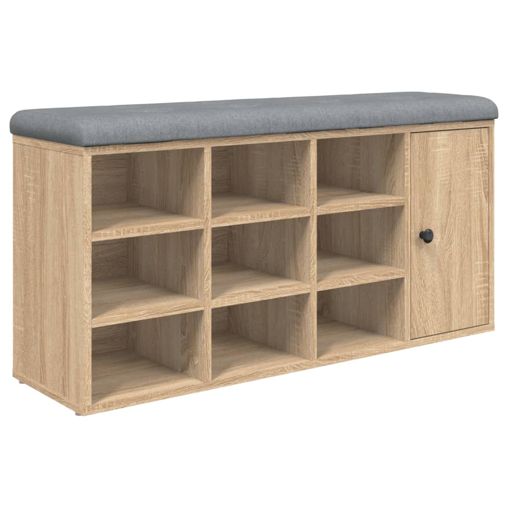 Panca Porta Scarpe Rovere Sonoma 102x32x50 cm Legno Multistrato | homemem39