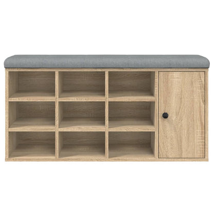 Panca Porta Scarpe Rovere Sonoma 102x32x50 cm Legno Multistrato | homemem39