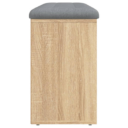 Panca Porta Scarpe Rovere Sonoma 102x32x50 cm Legno Multistrato | homemem39