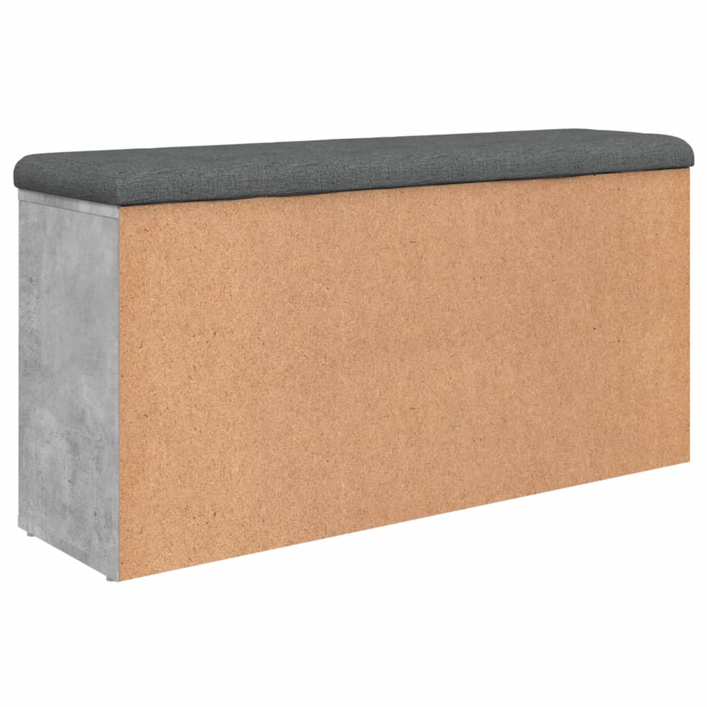 Panca Porta Scarpe Grigio Cemento 102x32x50cm Legno Multistrato | homemem39