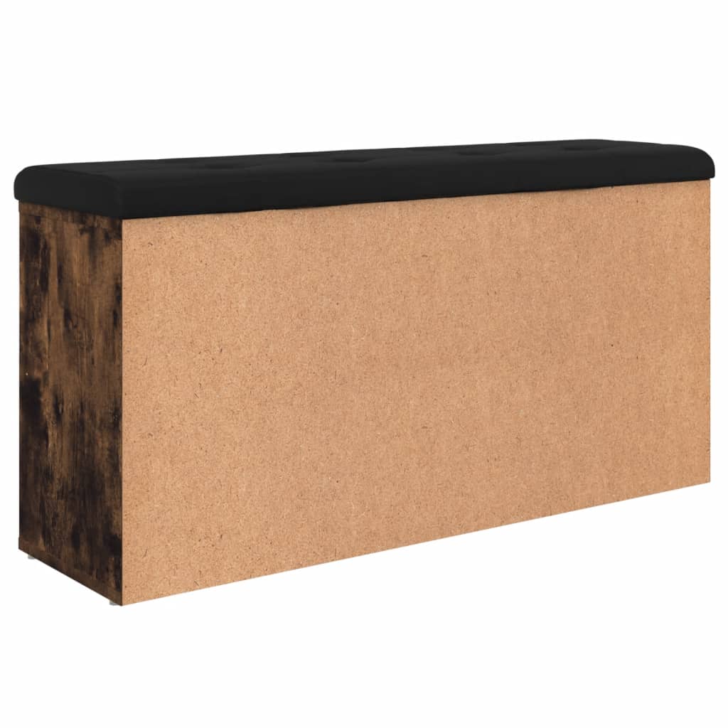 Panca Porta Scarpe Rovere Fumo 102x32x50 cm Legno Multistrato - homemem39