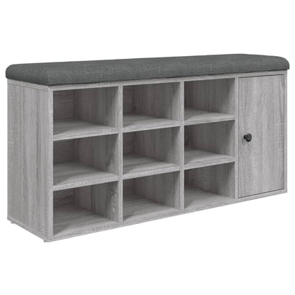 Panca Porta Scarpe Grigio Sonoma 102x32x50 cm Legno Multistrato | homemem39