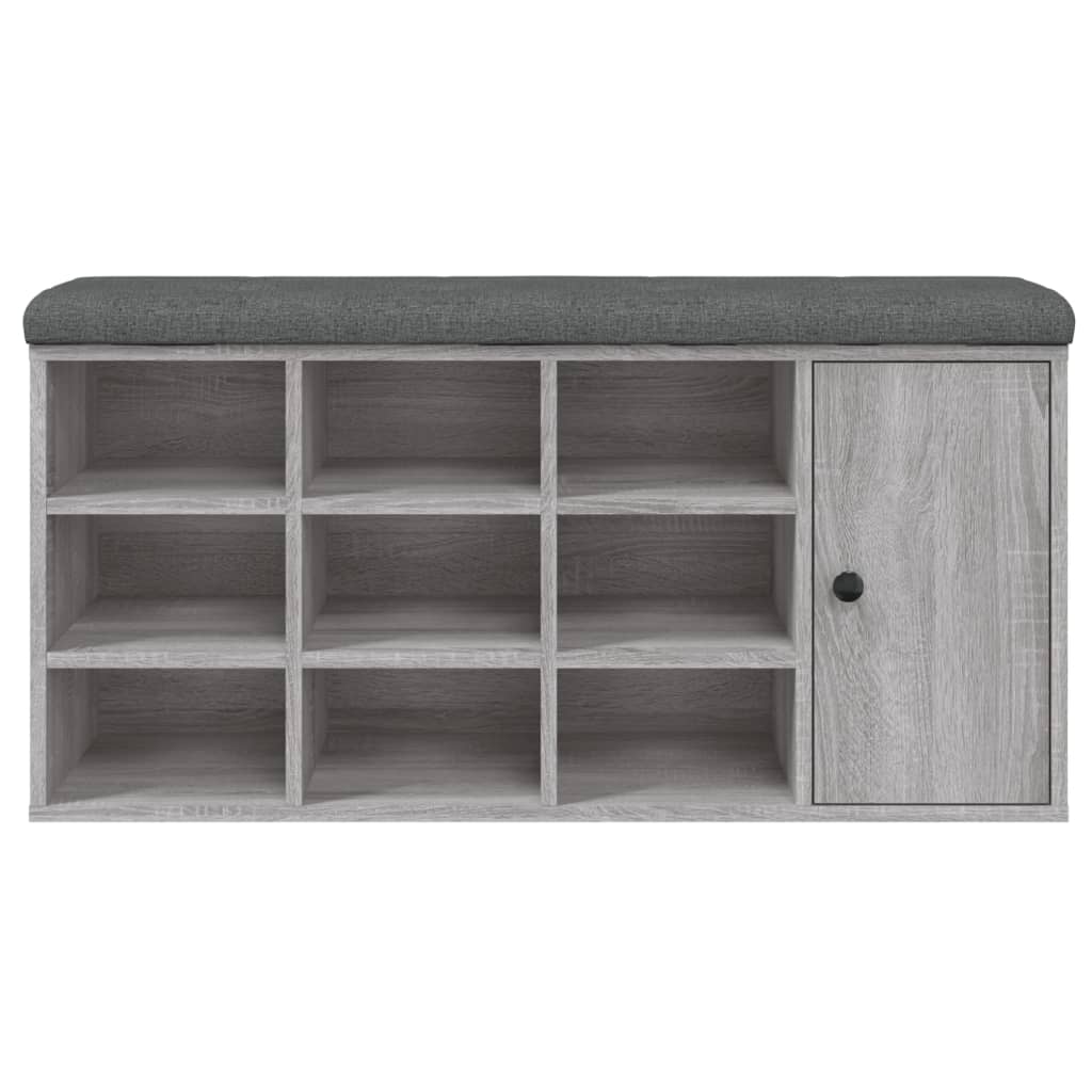 Panca Porta Scarpe Grigio Sonoma 102x32x50 cm Legno Multistrato | homemem39