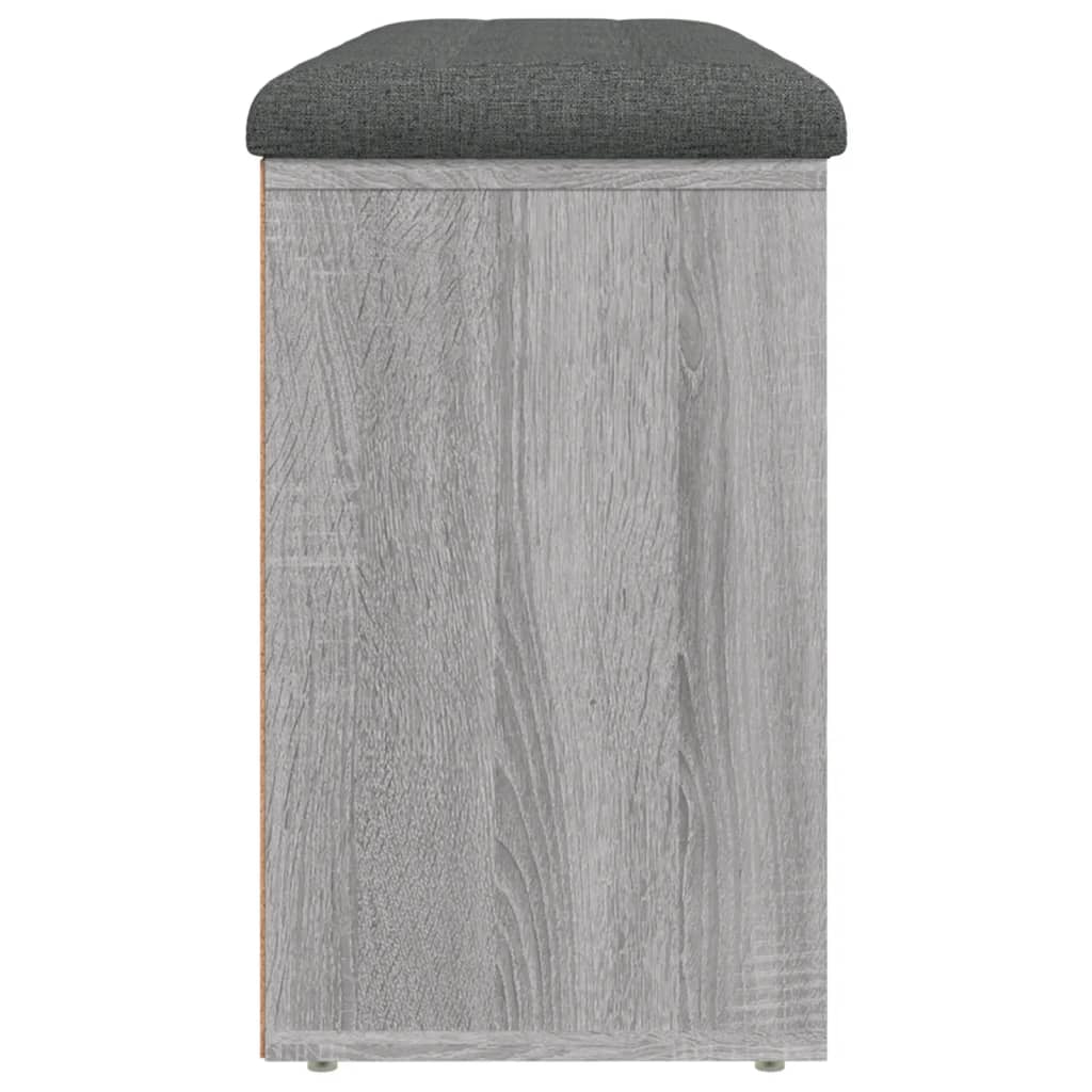 Panca Porta Scarpe Grigio Sonoma 102x32x50 cm Legno Multistrato | homemem39