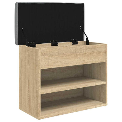 Panca Porta Scarpe Rovere Sonoma 62x32x50 cm Legno Multistrato | homemem39