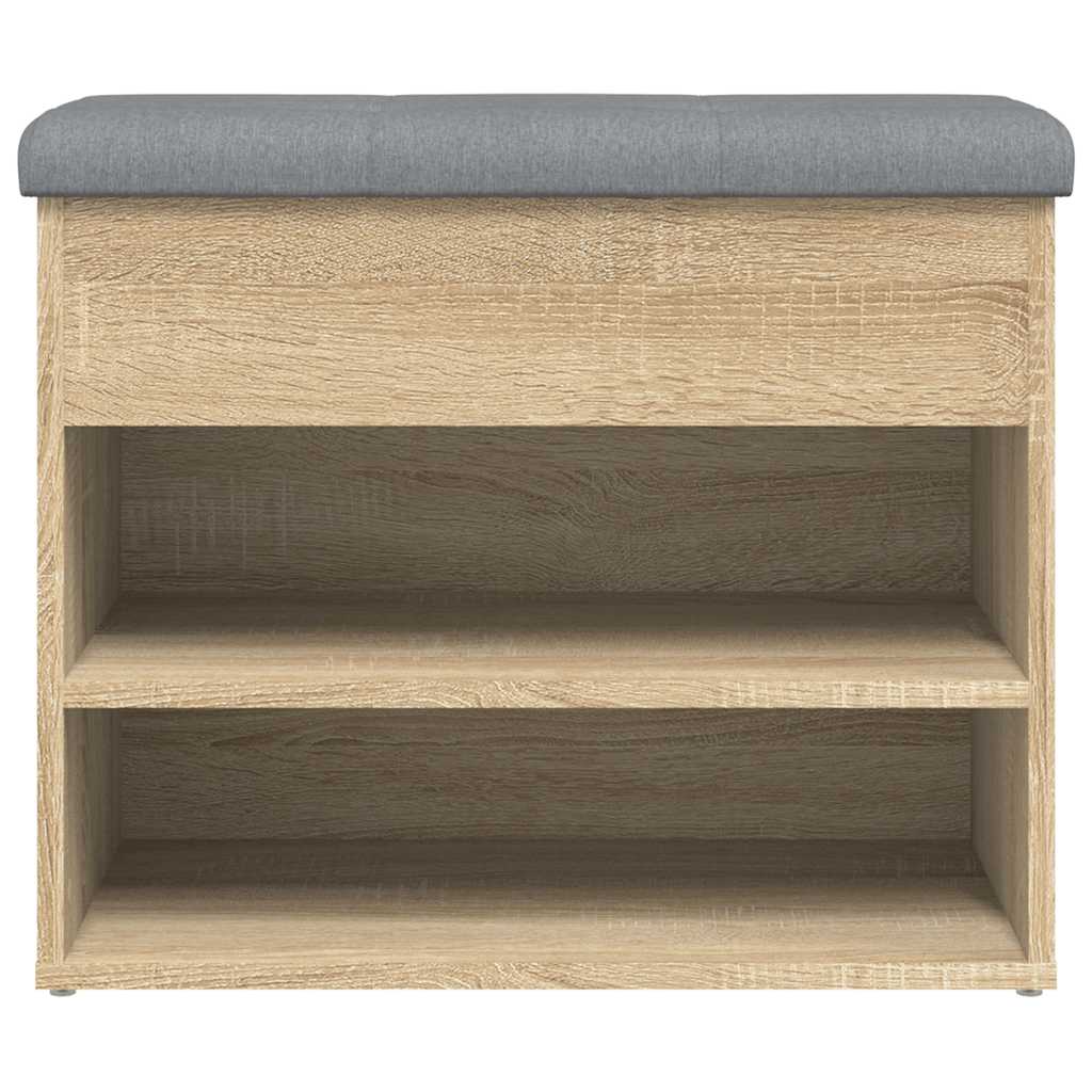 Panca Porta Scarpe Rovere Sonoma 62x32x50 cm Legno Multistrato | homemem39