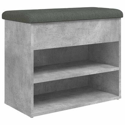 Panca Porta Scarpe Grigio Cemento 62x32x50cm Legno Multistrato | homemem39