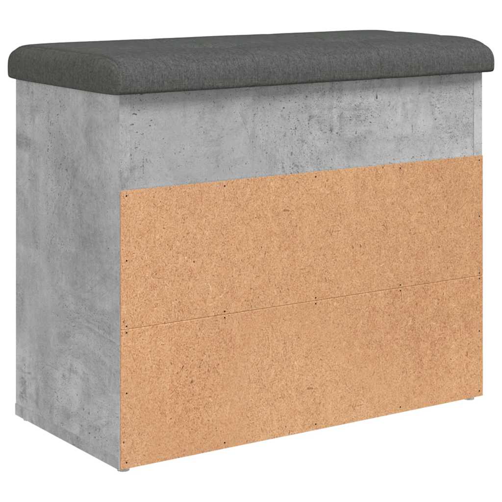 Panca Porta Scarpe Grigio Cemento 62x32x50cm Legno Multistrato | homemem39