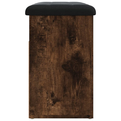 Panca Porta Scarpe Rovere Fumo 62x32x50 cm Legno Multistrato | homemem39