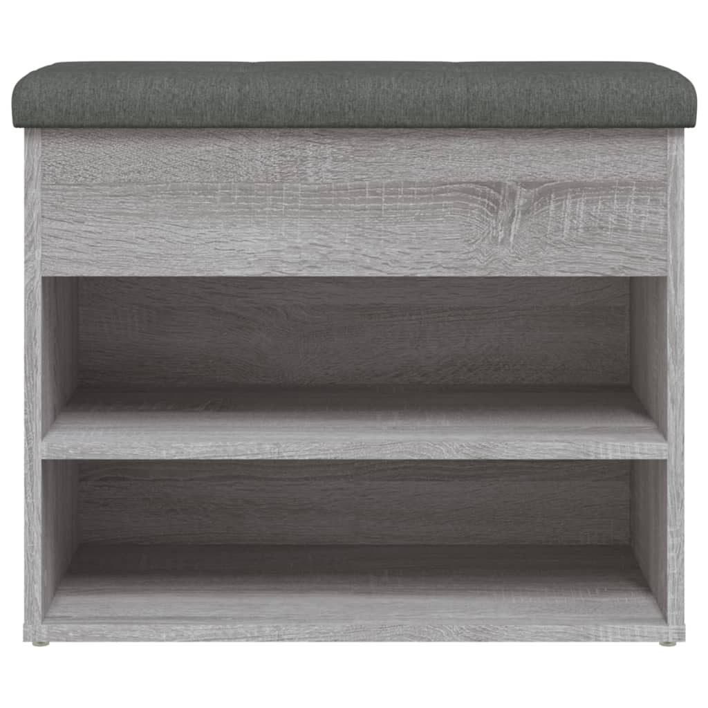 Panca Porta Scarpe Grigio Sonoma 62x32x50 cm Legno Multistrato | homemem39