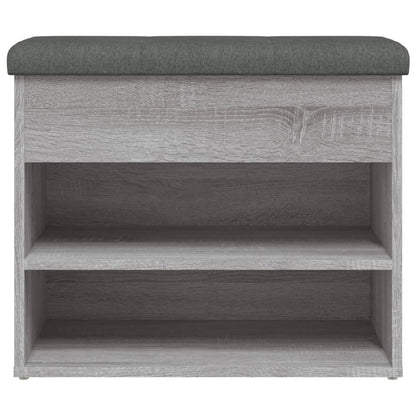 Panca Porta Scarpe Grigio Sonoma 62x32x50 cm Legno Multistrato | homemem39