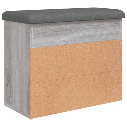 Panca Porta Scarpe Grigio Sonoma 62x32x50 cm Legno Multistrato | homemem39
