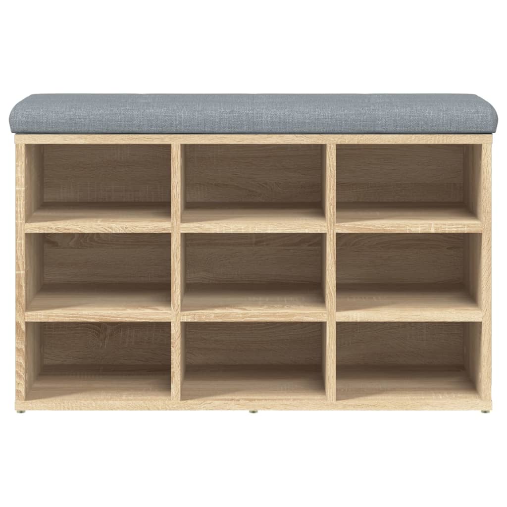 Panca Scarpiera Rovere Sonoma 82x32x50 cm Legno Agglomerato | homemem39