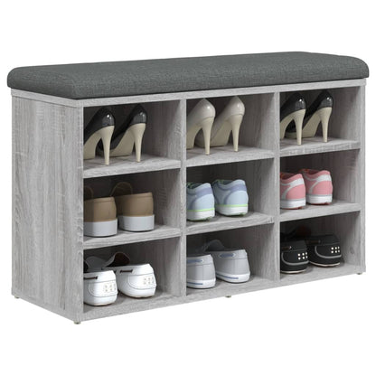 Panca Porta Scarpe Grigio Sonoma 82x32x50 cm Legno Multistrato | homemem39