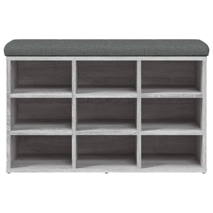 Panca Porta Scarpe Grigio Sonoma 82x32x50 cm Legno Multistrato | homemem39