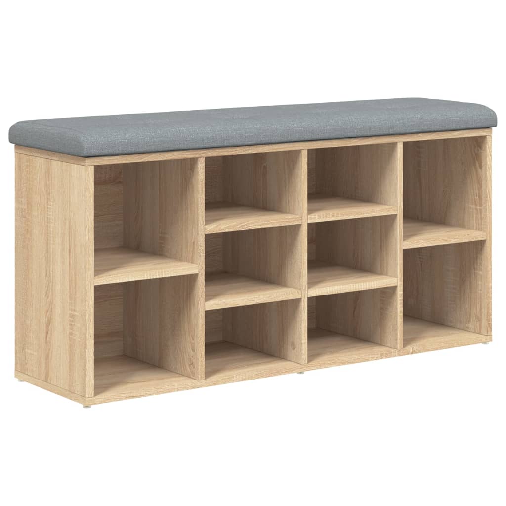 Panca Porta Scarpe Rovere Sonoma 102x32x50 cm Legno Multistrato | homemem39