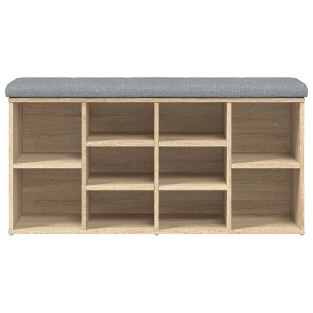 Panca Porta Scarpe Rovere Sonoma 102x32x50 cm Legno Multistrato | homemem39