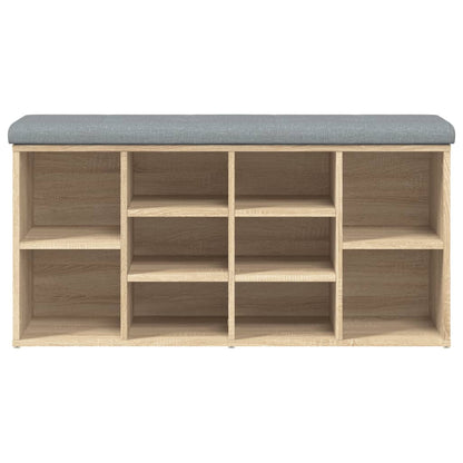 Panca Porta Scarpe Rovere Sonoma 102x32x50 cm Legno Multistrato | homemem39