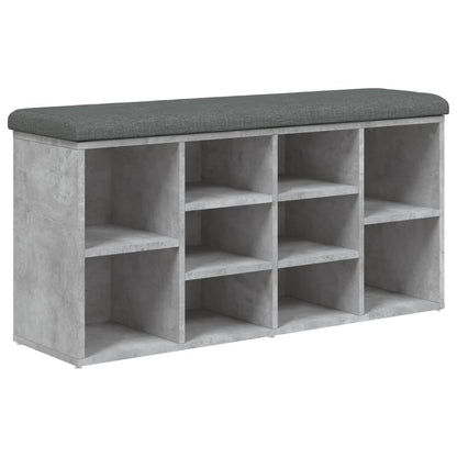 Panca Porta Scarpe Grigio Cemento 102x32x50cm Legno Multistrato | homemem39