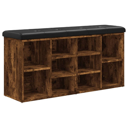 Panca Porta Scarpe Rovere Fumo 102x32x50 cm Legno Multistrato | homemem39