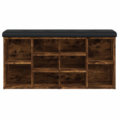 Panca Porta Scarpe Rovere Fumo 102x32x50 cm Legno Multistrato | homemem39