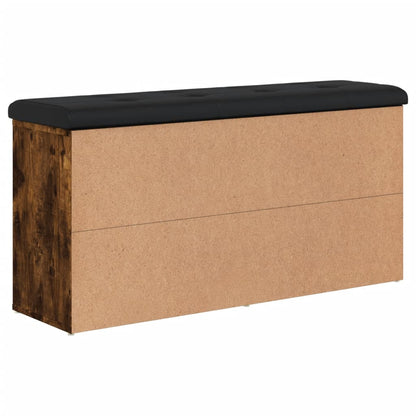 Panca Porta Scarpe Rovere Fumo 102x32x50 cm Legno Multistrato | homemem39
