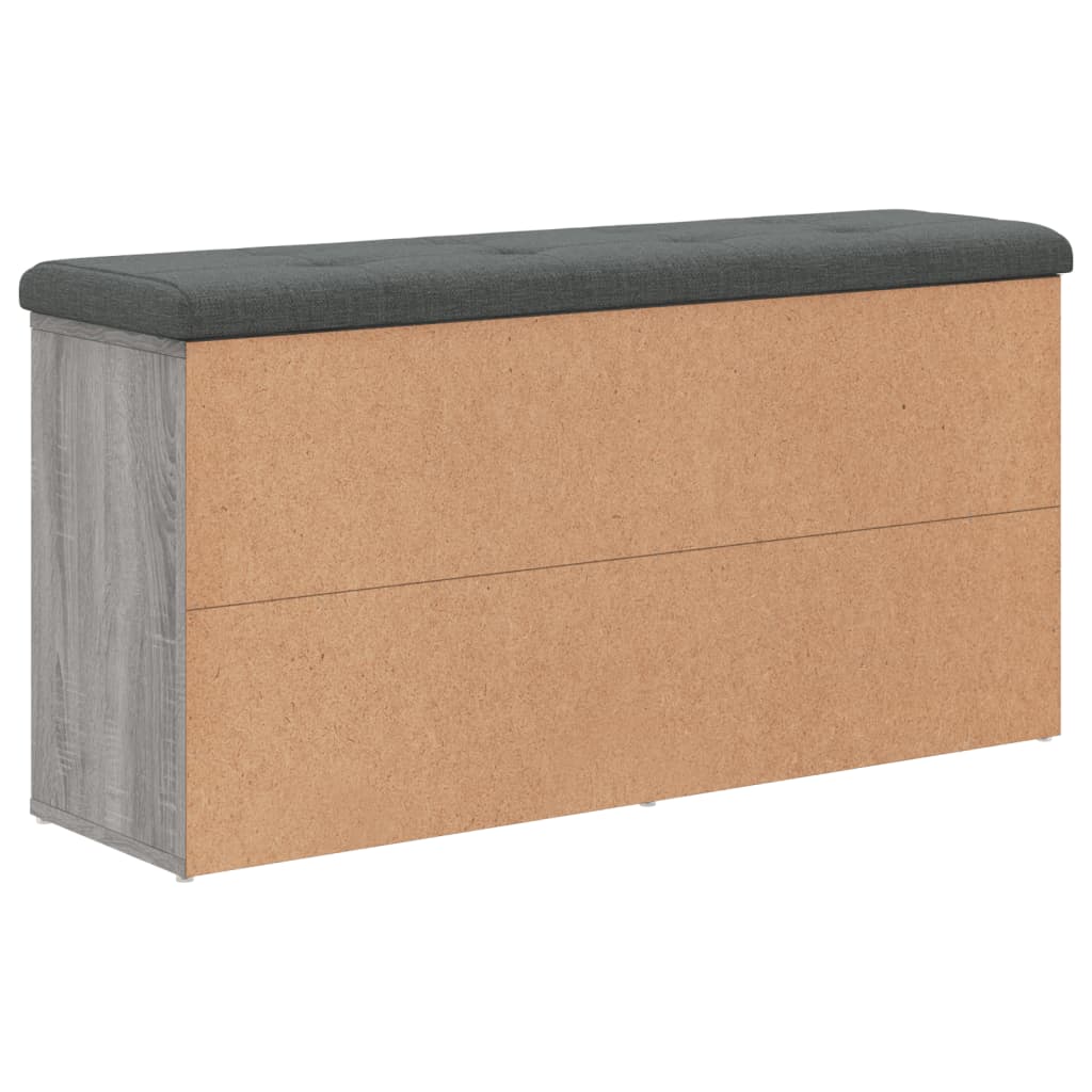 Panca Porta Scarpe Grigio Sonoma 102x32x50 cm Legno Multistrato | homemem39